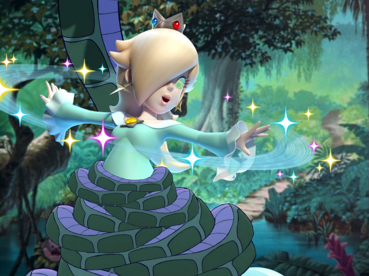 Happy Kaa Day! My favorite character in any series, Princess Rosalina hypnotized by kaa!