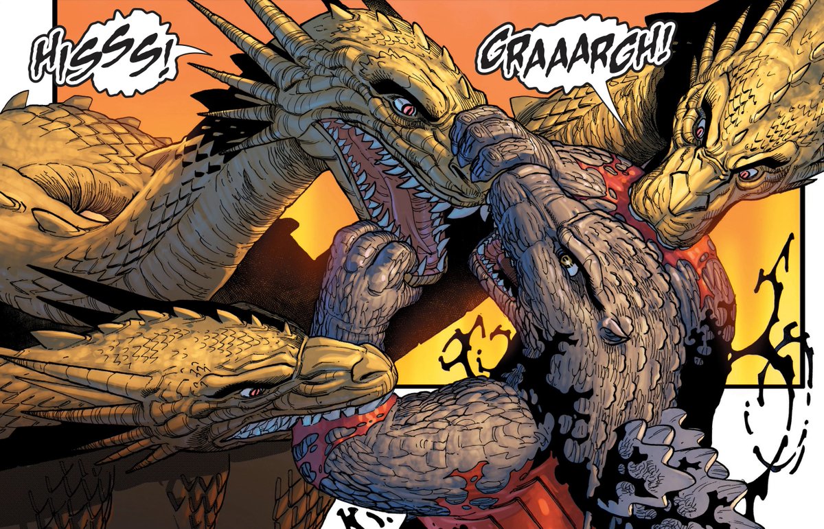 Mr_goji54's tweet photo. He almost does the kids of death to Ghidorah here
#Godzillainfinityroar https://t.co/3h6ntWpt1n