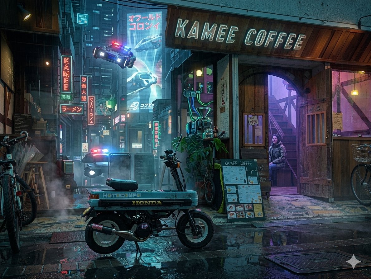 三条商店街をネオサンジョーに。
#ブレードランナー #サイバーパンク 
#motocompo