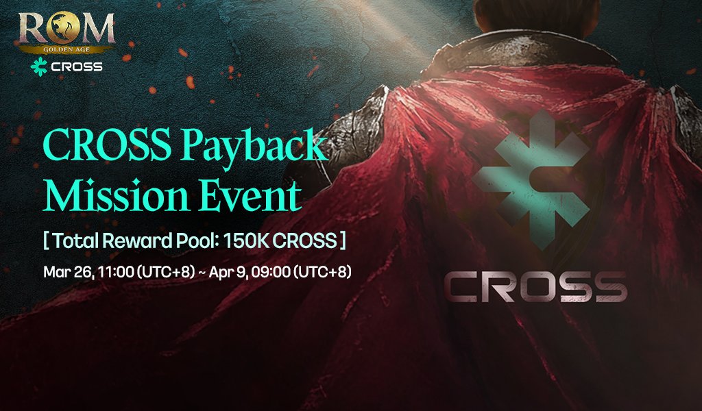 ROMonCROSS's tweet image. CROSS PLAY PURCHASE MISSION EVENT

✨A special event offering exclusive benefits is here for CROSS PLAY!✨
 
Complete missions via CROSS PLAY and earn CROSS as a reward.💎 

Check the link below for more information.
👉romgoldenage.com/news/event/796