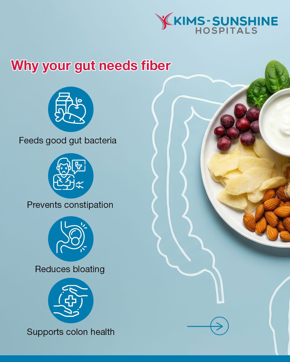 KimsSunshineHos's tweet image. Fiber = gut superhero! 

It nourishes your microbiome, keeps digestion smooth and helps you glow from the inside out! 

For more health care advice, follow KIMS Sunshine Hospital. 

#GutHealth #KIMSSunshine #KIMSHospital #Fiber