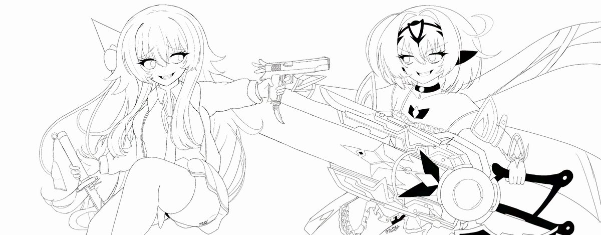 Rothica and Peacy sketch clean up