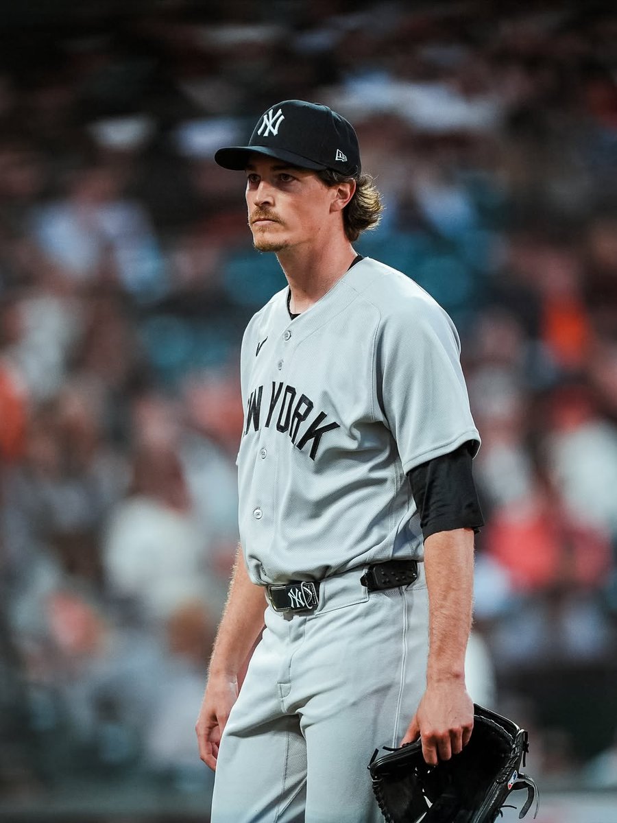 FriedCrave's tweet image. Max pitches with determination at Oracle Park on March 25, 2026 

(via New York Yankees/Instagram)