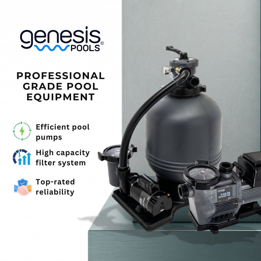 Keep your pool crystal clear season after season with Genesis Pools. 🌊
✔️ Efficient pool pumps
✔️ High-capacity filter systems
✔️ Top-rated reliability
Upgrade your pool system today: pstpoolsupplies.com/genesis
#GenesisPools #PoolMaintenance #PoolSupplies #PSTPoolSupplies