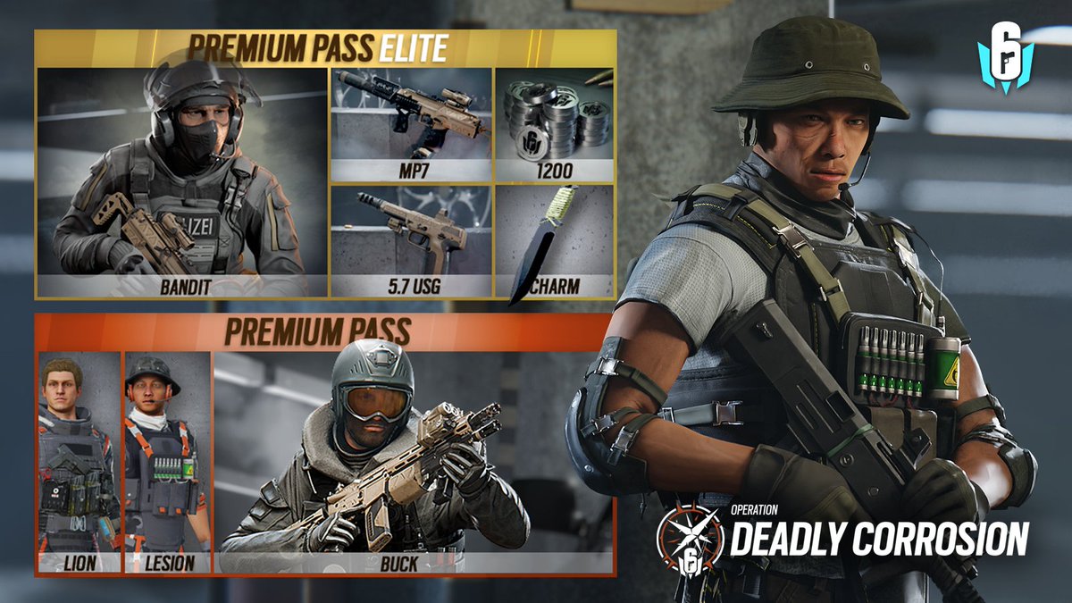 さらなる高みへ登る準備はできてるか？👀

「Operation Deadly Corrosion」バトルパスをチェックして、今シーズンの報酬を確認しよう！

#レインボーシックスモバイル #虹モバ