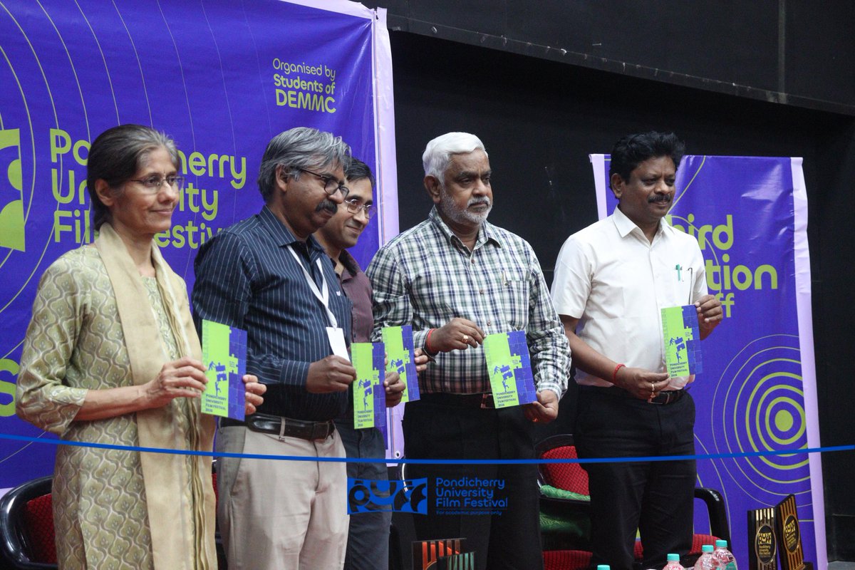 2026Puff's tweet photo. PUFF 2026 was inaugurated!
National Award-winner Anand Krishnamoorthi graced the event, sharing insights. Thanks to Prof. P. Natarajan for releasing the PUFF Bulletin, Dr. Venkata Rao, and our professors for their support!
For academic purposes only.
#puff2026 #pufilmfest https://t.co/PyDlfODCHf
