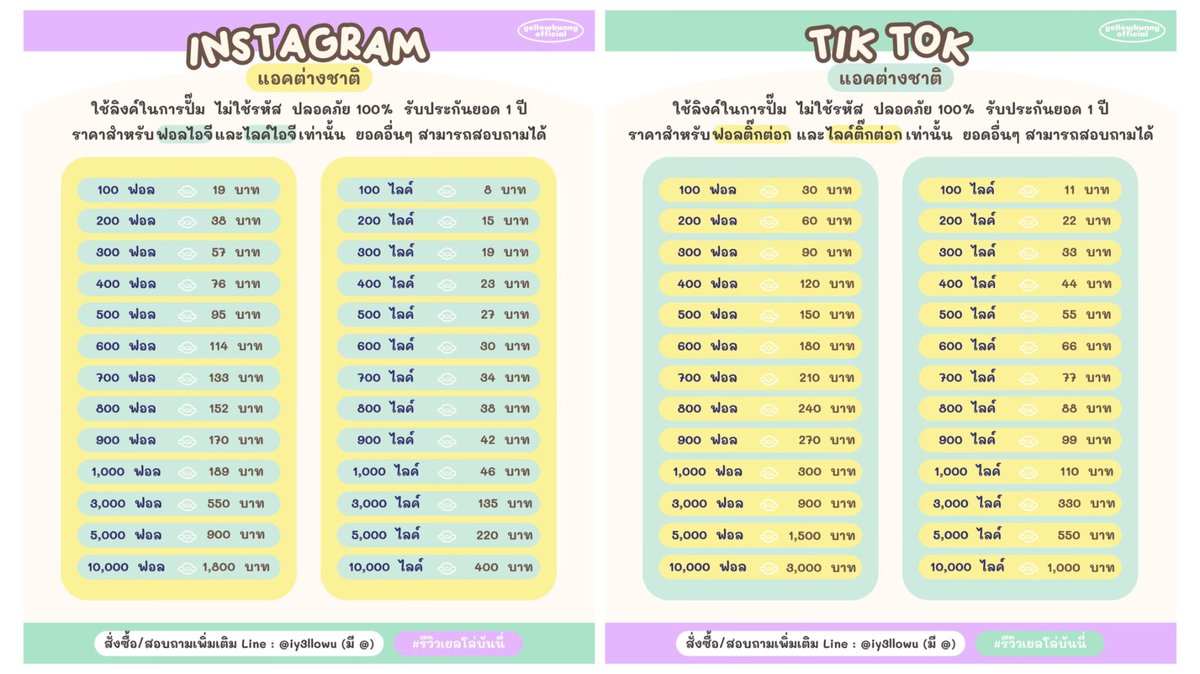 🆕พฤ.  26  มี.ค.
𝗬𝗲𝗹𝗹𝗼𝘄𝗕𝘂𝗻𝗻𝘆  𝗢𝗳𝗳𝗶𝗰𝗶𝗮𝗹
OPENทุกวัน 24 ชม.

ฟอล,ไลค์,วิว,แชร์
🇹🇭thai &amp; ต่างชาติ

ปลอดภัยไม่ใช้รหัส
เปิดการมองเห็นฟีดไทย
มีประกันซัพพอร์ตตลอด

ช่องทางติดต่อสอบถาม

linktr.ee/iy3llowu#

🛼 #ปั๊มวิว #ปั้มไลค์ไอจี #ปั้มไลค์tiktok 091
⚽️🥅⛳️🪁🥏🎽