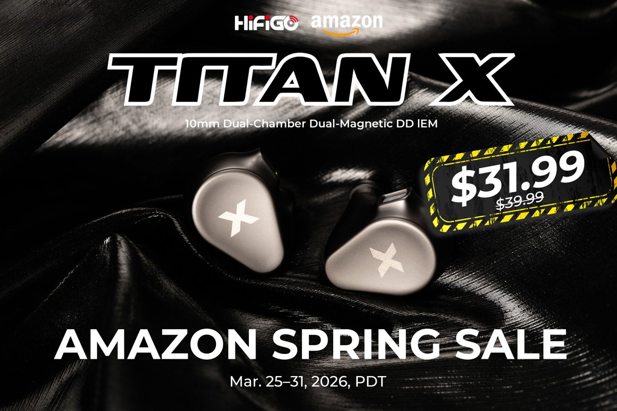 HiFiGoAudio's tweet photo. 🎯Titan performance. Accessible price.
🛍Snag the @DUNU_Headphone 𝙏𝙞𝙩𝙖𝙣 𝙓 at the sweet discount.
🇺🇸Now perfect for US audiophiles!
Amazon US: https://t.co/EHFoku8sHt
#HiFiGo #DUNU #TitanX #IEM #AmazonUS #HiFi #Sale #Prime #Audio #Deals https://t.co/wZGOrbKqhN