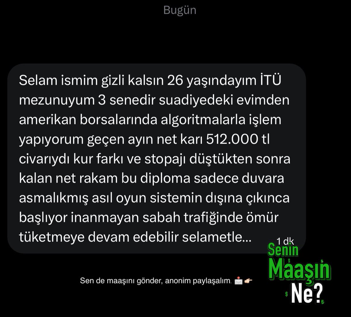 Senin Maaşın Ne? 💸 tweet media