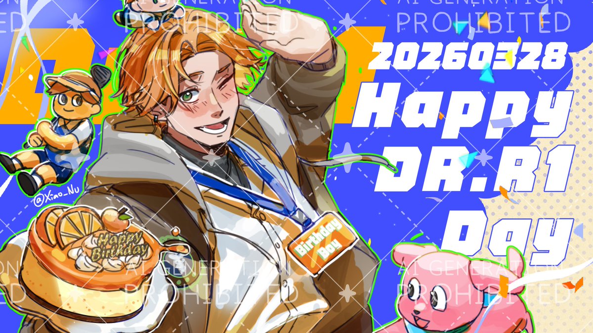 最用心並且帶給大家豐富知識的
阿萬醫師生日快樂！🍊🥼🥳

有阿萬跟粉肝、動物朋友們的日子每天都不無聊！
追了阿萬以後也開始運動了！（每個醫生都叫我運動沒想到連我推的Ｖ也是…我動…我動…） 

真的很感謝阿萬帶給大家的美好🫶也祝阿萬生日快樂！    #阿萬人迷 #萬用生日卡2026