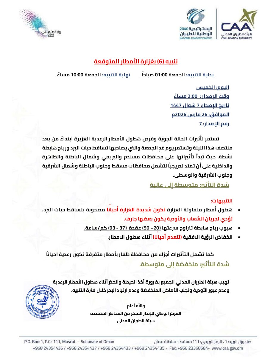 الأرصاد العمانية tweet media