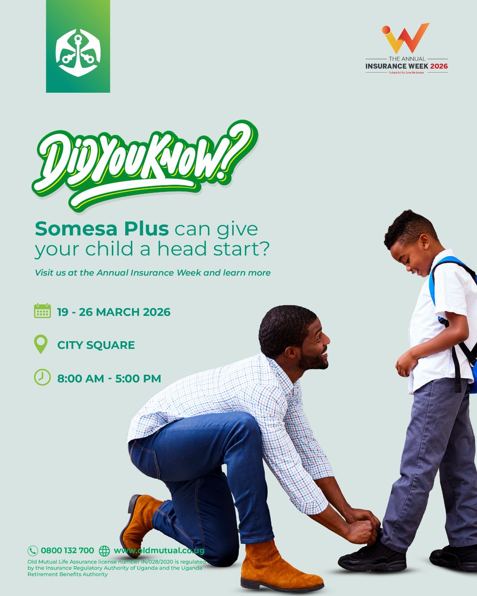 OldMutualUganda's tweet photo. A little planning for your child’s future starts with Somesa Plus. 

Visit our stall at City Square during #AnnualInsuranceWeek and speak with our agents to learn more about what Somesa Plus has to offer. https://t.co/vg76vMf6GZ