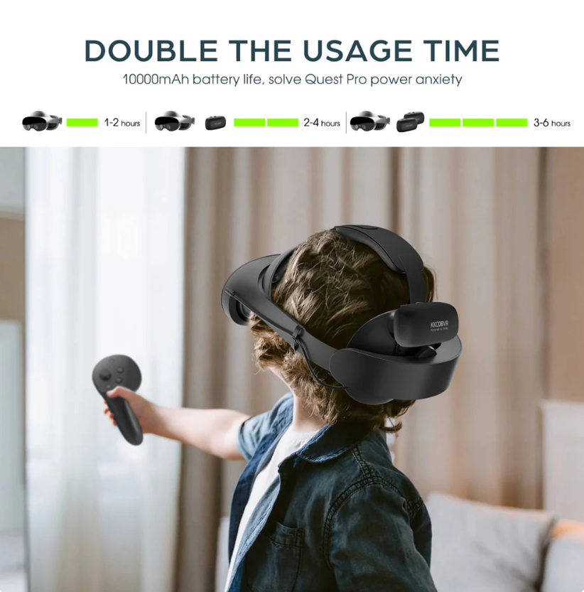 CobvrK's tweet photo. 😫 Battery anxiety? Gone.
KKCOBVR O2 gives your Quest Pro 2–3 extra hours of playtime.
🔋 10000mAh. Halo strap comfort.
Game longer. Charge less.
#quest3s #vr #metaquest #kkcobvr https://t.co/lp7PbbRjI9