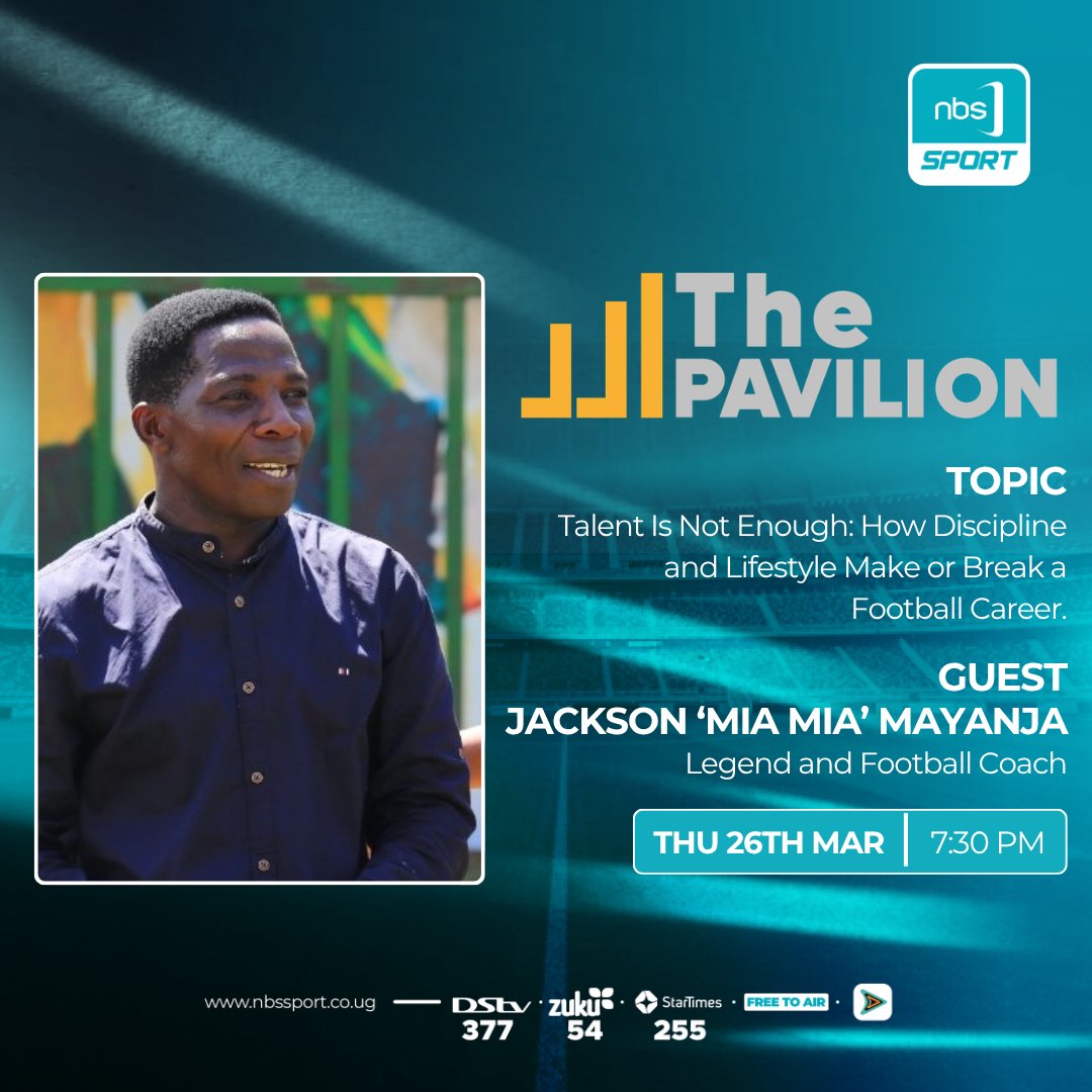 When he speaks football, everyone listens. A legend, a gem in his days and a coach, Jackson Mayanja joins us tonight.

We talk talent identification and management. 

The show will stream live on <a href="/afromobileug/">AfroMobile</a>.

#NBSportThePavilion #NBSportUpdates