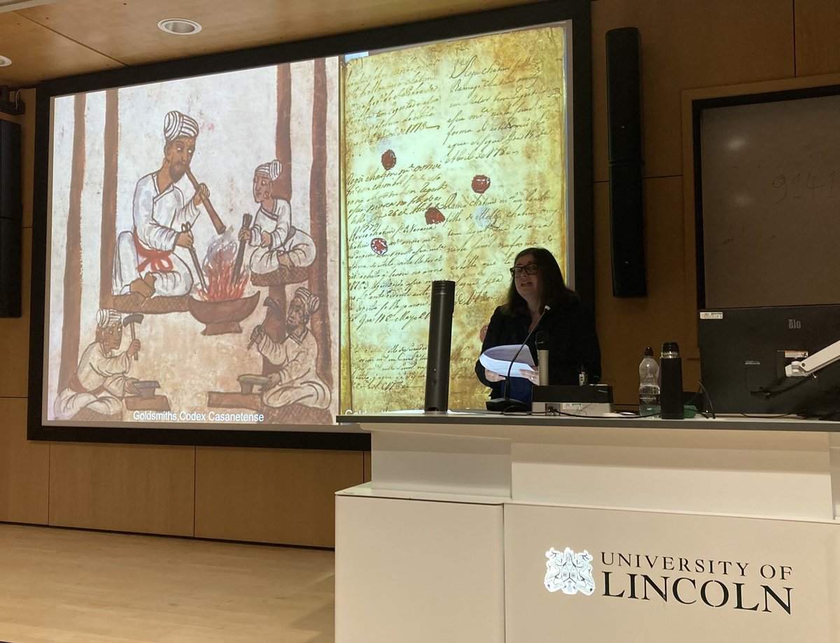 LincolnMedieval's tweet photo. Day 3 of #Medieval and EM Week @unilincoln with Laura Fernández-González, who took us through a fascinating journey of discovery of arts and crafts in #Goa, challenging established assumptions about imperial hierarchies of artistic exchange. Thanks also to Lincoln @histassoc https://t.co/YsSO1363nm