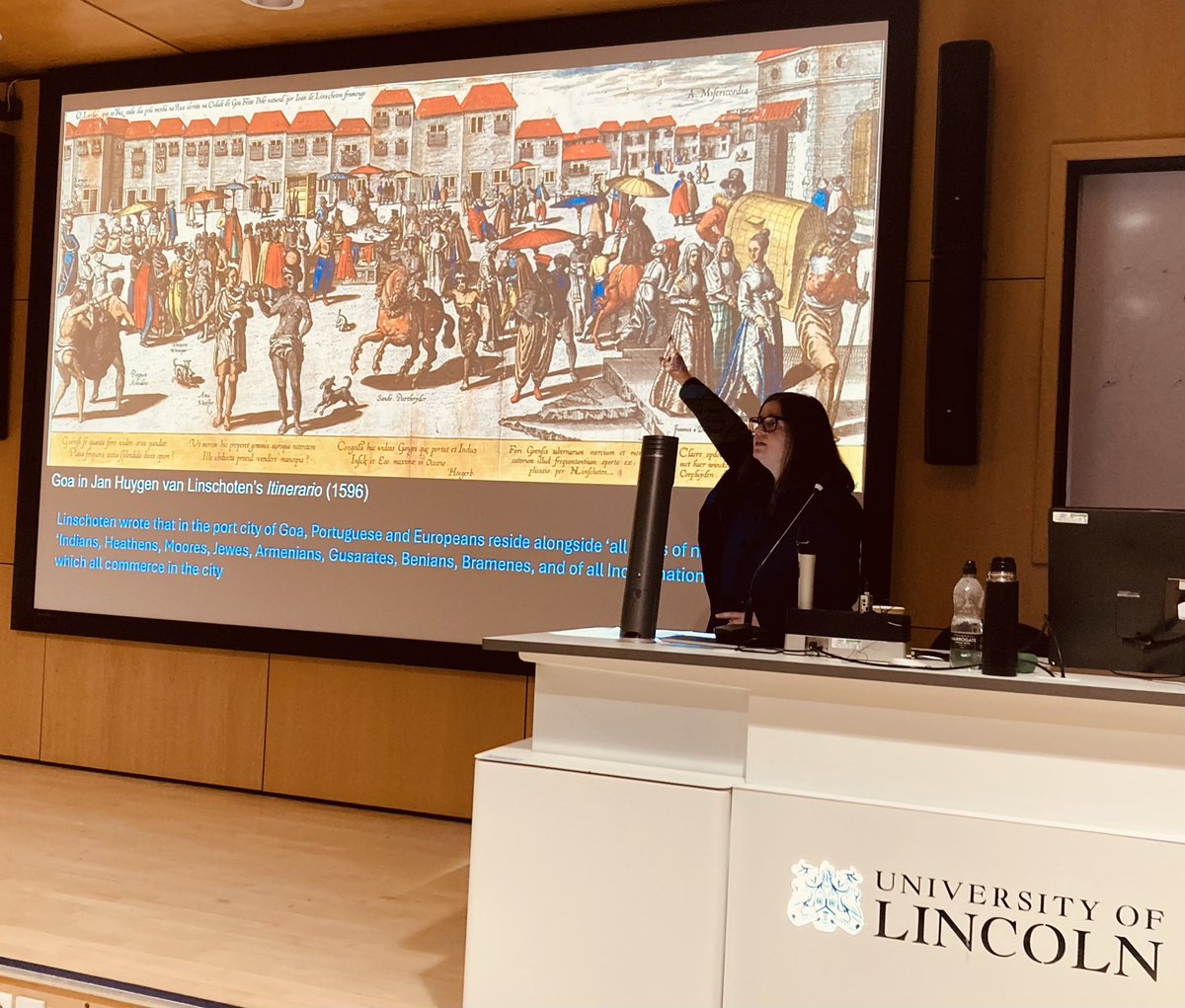 LincolnMedieval's tweet photo. Day 3 of #Medieval and EM Week @unilincoln with Laura Fernández-González, who took us through a fascinating journey of discovery of arts and crafts in #Goa, challenging established assumptions about imperial hierarchies of artistic exchange. Thanks also to Lincoln @histassoc https://t.co/YsSO1363nm