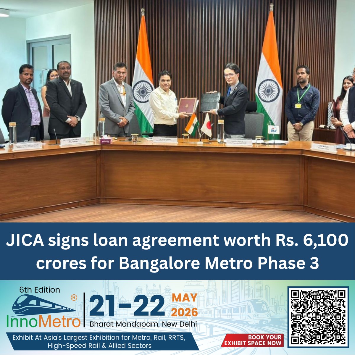 narendrashah31's tweet image. JICS has signed a loan agreement worth approximately Rs. 6,100 crores for Bangalore Metro Phase 3.
#BangaloreMetro #Phase3 #JICS #LoanAgreement #InfrastructureDevelopment #SmartCity #SustainableTransport
