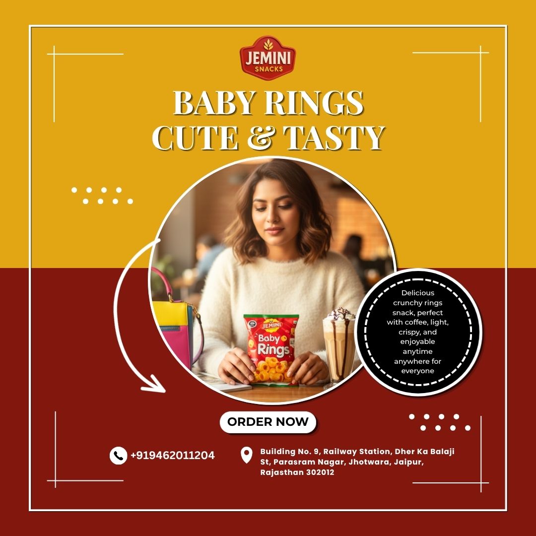 Jemini_001's tweet image. 🍿 Baby Rings – Cute, Crunchy &amp;amp; Super Tasty

📞 Order Now: +91 9462011204

#JeminiSnacks #BabyRings #TastySnacks #CrunchySnack #SnackTime #TeaTimeSnacks #FoodieIndia #NamkeenLovers #SnackLovers #EveningSnacks