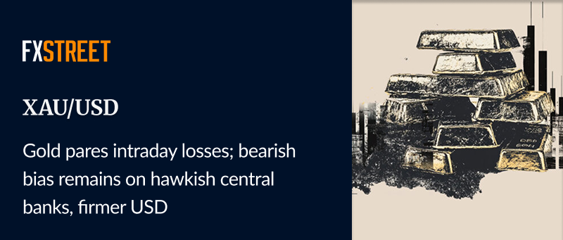FXStreetNews's tweet image. 🏛️ #Gold extends the overnight pullback from the 100-day SMA.

⚔️ #Geopolitical risks fuel inflation fears and Fed rate hike bets, lending some support to the USD.

🚨 The #technical setup favors bears and warrants some caution.

Check this out! 👇
ow.ly/Mshw50Yz10h