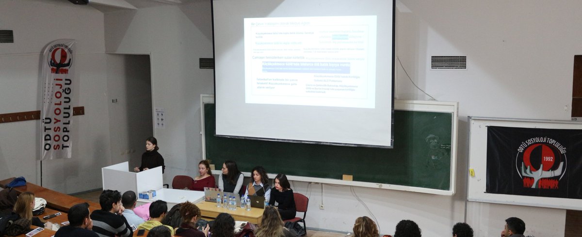SocMarmara's tweet photo. Our student, Elif Özdemir, participated in the METU Sociology Days on March 14-15 with her presentation, “The Politics of Eutrophication: Eco-Translation as a Form of Resistance Against Technocratic Discourse,” developed from Dr. Ayşe Yetiş’s Environment and Society course. https://t.co/dJvrCnFk6o