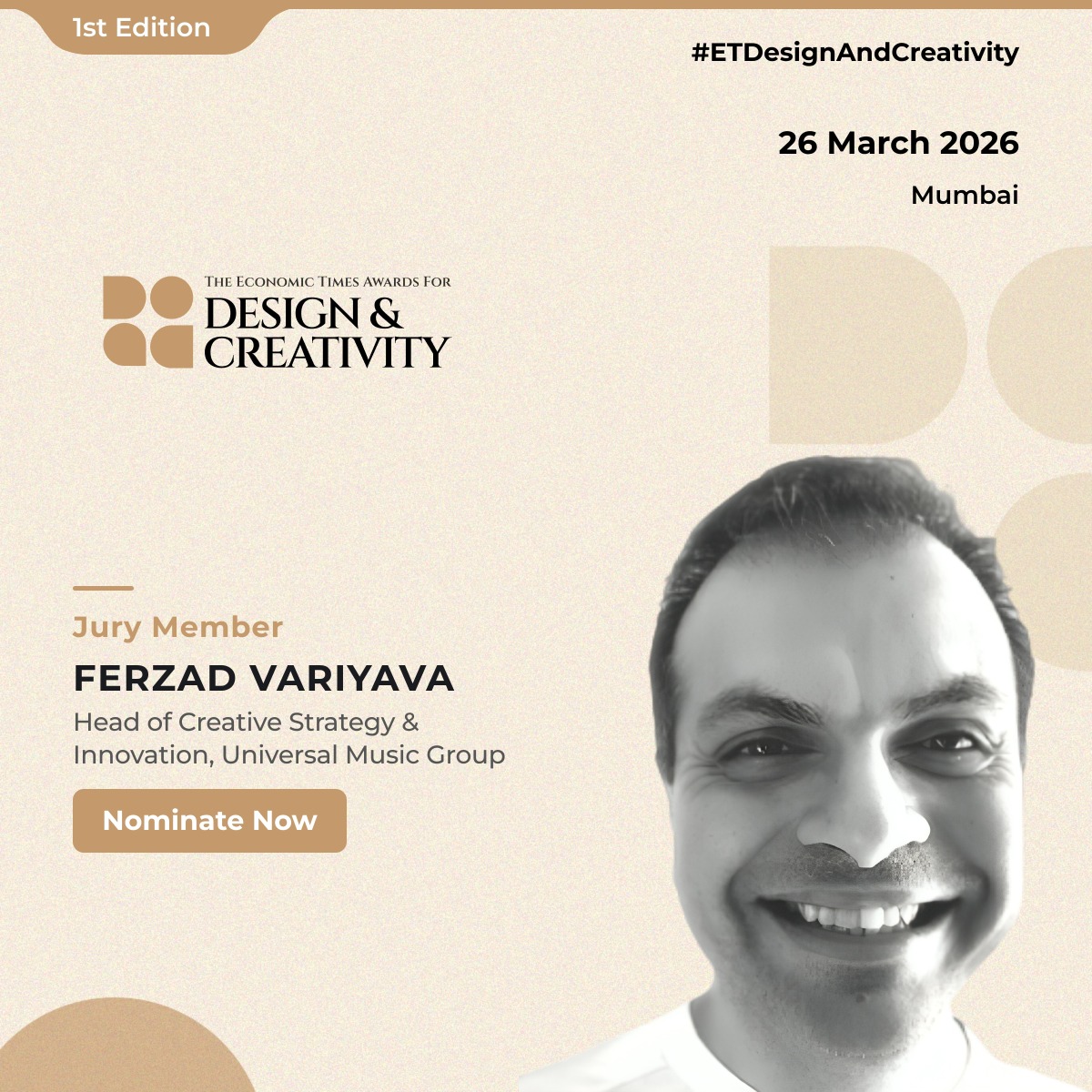 ETBrandEquity's tweet image. Ferzad Variava joins the jury at The Economic Times Awards for Design &amp;amp; Creativity, bringing a global perspective on creativity and innovation.

Nominate now: lnkd.in/gfhFqMcy

#ETDesignAndCreativity #CreativeStrategy #InnovationInDesign #CreativeExcellence #ETAwards