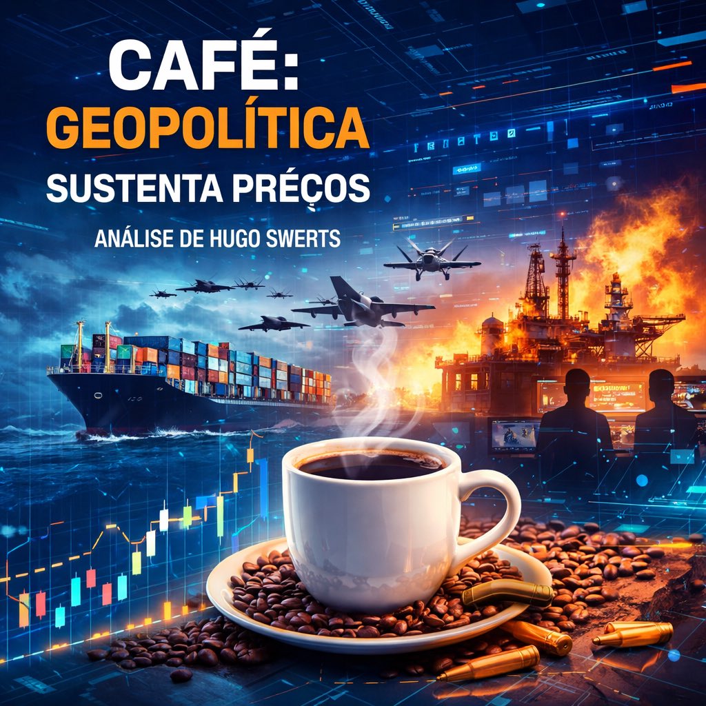 🟥⭕☕⭕🟥   CAFÉ: geopolítica sustenta preços tinyurl.com/57xx3ywf
