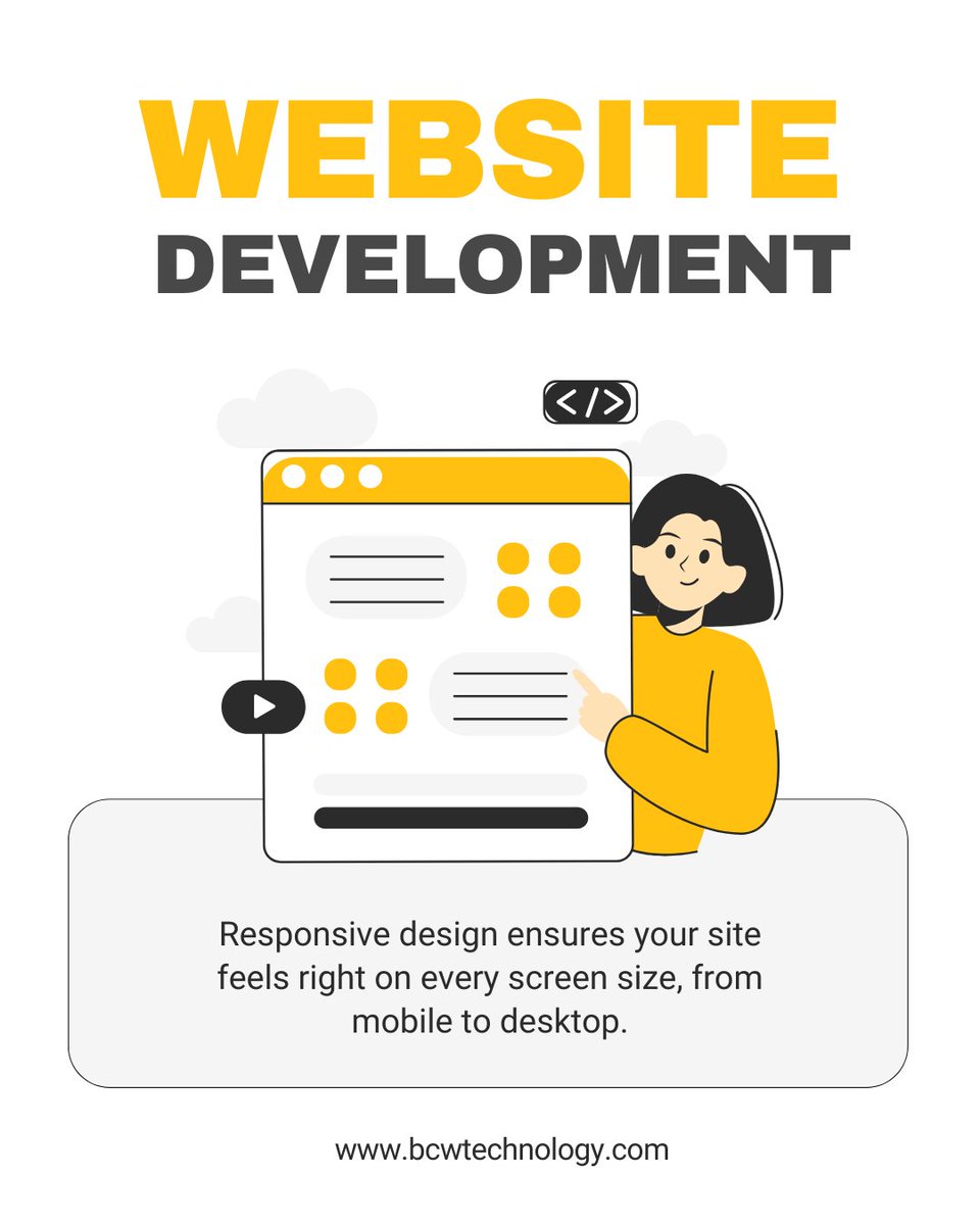 BCWtechnology's tweet photo. If your website doesn’t look good on a phone, you’re losing 50%+ of your potential customers. Period. 📉

Responsive design isn't an "extra"—it's the standard. Let’s build a site that scales with your business. 🚀 https://t.co/EOCUkQyJEF