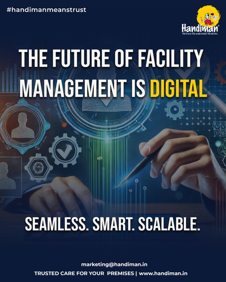 handiman_in's tweet image. Managing facilities today isn’t about manpower alone — it’s about smart systems that deliver real results.
With QR-based monitoring, BMS integration, and digital attendance. 
#SmartFacilities #FacilityManagement #DigitalTransformation #BMS #WorkplaceEfficiency #Handiman