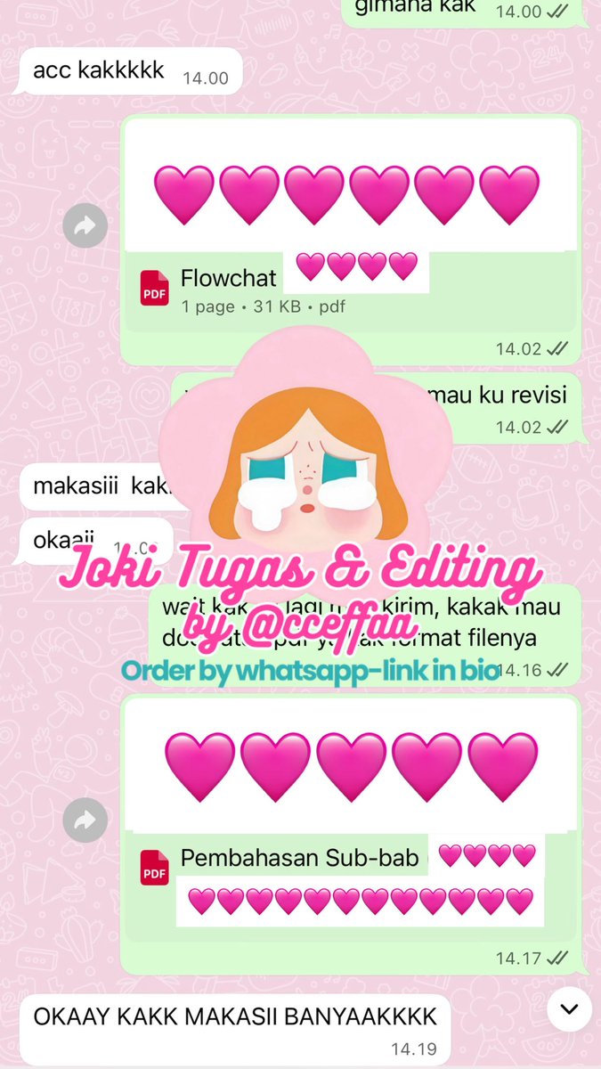 Joki Tugas & Editing by @cceffaa ⋆. 𐙚 ˚ tweet media