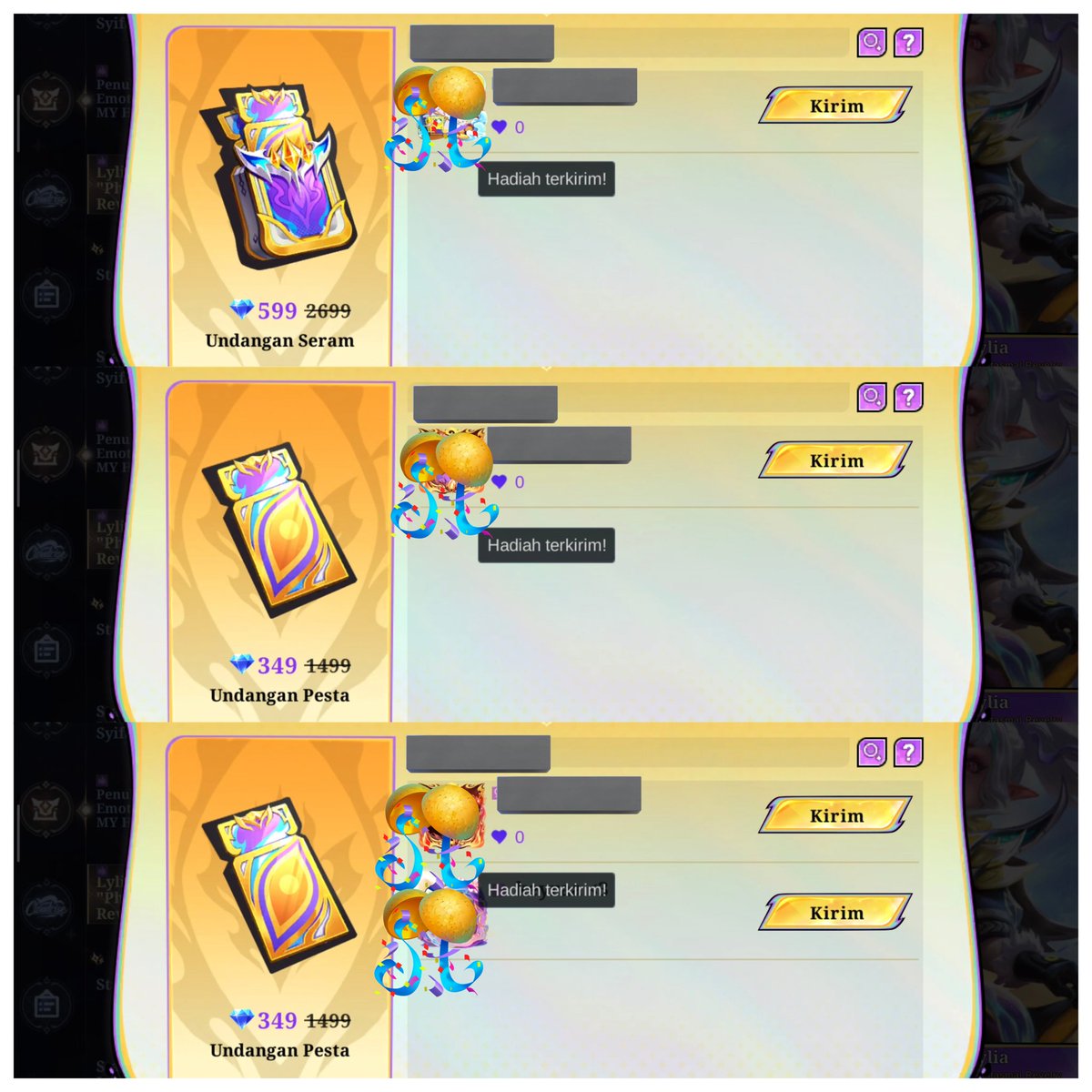 nala || jual skin ml via gift 📌 tweet media