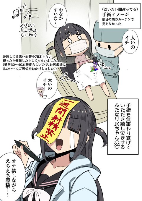 本日こちらの手術に行ってまいりまして、無事完了しましたことを報告いたします～!ご心配くださった方、成功をお祈りくださったみなさま本当にありがとうございました!!一週間かけてぼちぼち通常運転に戻っていきます～🙏 