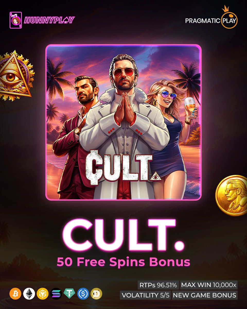 HunnyPlay_'s tweet photo. 🔥 HOT WEEKEND FREE SPINS BONUS 🔥
🌴A mysterious path to fortune is opening for you!
🌈Receive 50 Free Spins in CULT. and dive into thrilling gameplay.

📌Spin now ➡️: https://t.co/LDNXhPJs3W
🌅The weekend is yours to win! 🔥
#Newgame #FreeSpins https://t.co/TwagnBikpX