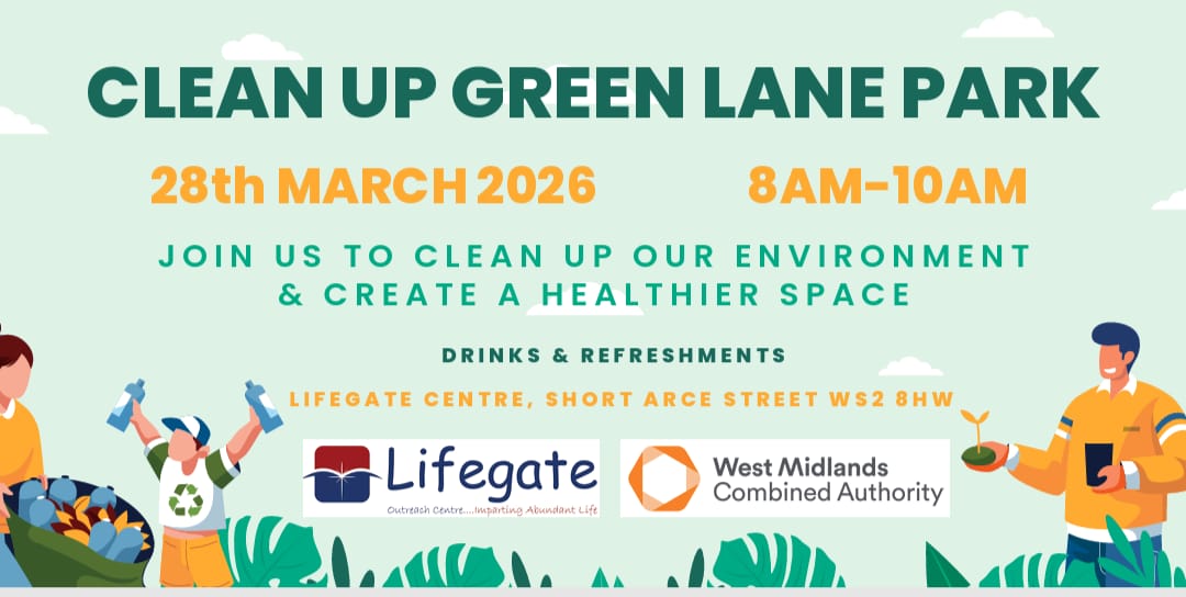 LifegateCommun's tweet photo. Join our 'Nature Call to Action' campaign at @LifegateCentre for a clean-up of @WalsallCouncil Green Lane Park area.

Together, we are making a difference! https://t.co/I2PcFUPYRo