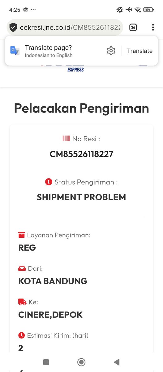 arsipvon's tweet photo. @JNECare min tolong lah ini udah dari tanggal 10 masa ga nyampe nyampe https://t.co/InJYCRLPDS