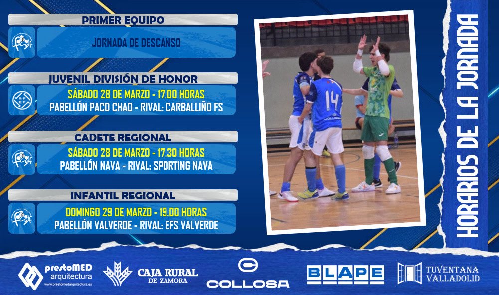 Va_Sport_Sala's tweet photo. HORARIOS | Jornada 28 y 29 de marzo.
#AzulEsElColor https://t.co/WP4fX6dTXz