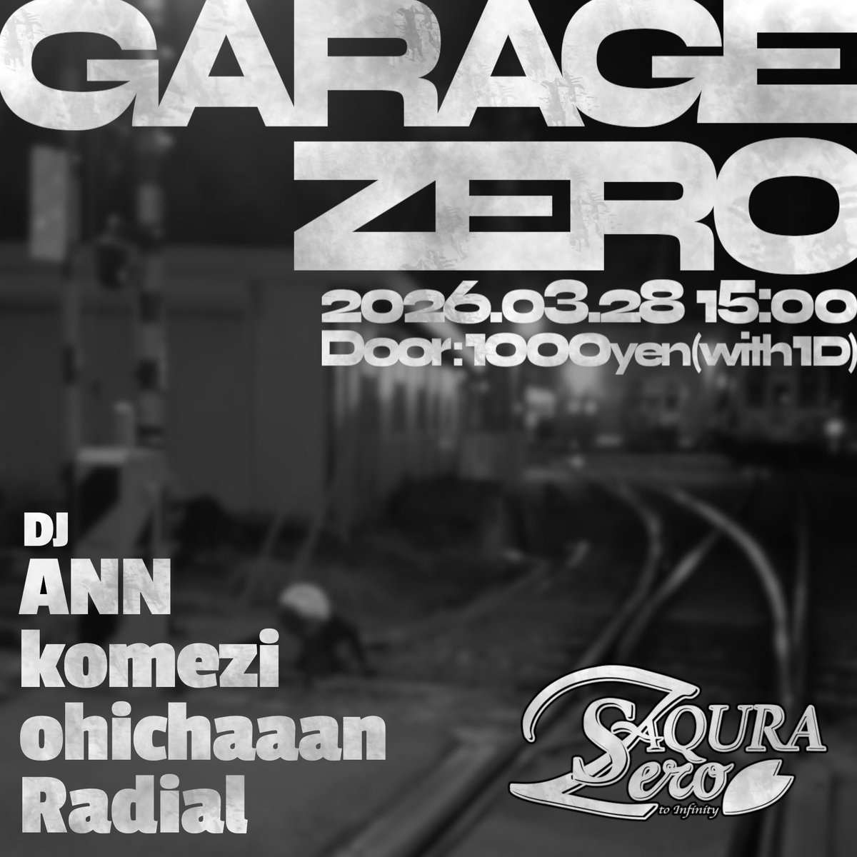 ohichaaan2's tweet photo. This Saturday🪐

豊橋のSaqura Zeroに初めてお邪魔します🏃‍♂️
盟友Radialと一緒！楽しみです！🙏
名古屋方��や浜松方面からもぜひ！✌️

GARAGE ZERO
2026.03.28 15:00

📍豊橋saqura zero @saqurazero 
👛¥1000 w1D

DJ
ANN @A11_28N 
komezi @vr_5mz 
ohichaaan
Radial @Ra__dial https://t.co/zT1czmUHzV
