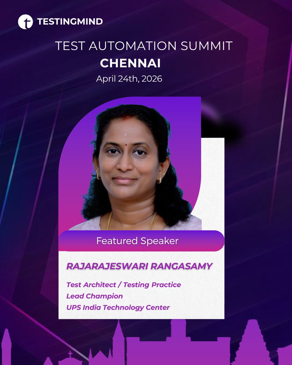 testingmindcon's tweet photo. Faster tests ≠ better quality.
QA is shifting from automation to autonomous, AI-driven testing.
📍 Chennai | 📅 24 April 2026
#TestAutomation #QualityEngineering #AutonomousTesting #SoftwareTesting #TestingMind 🚀 https://t.co/Ag3SFsgODw