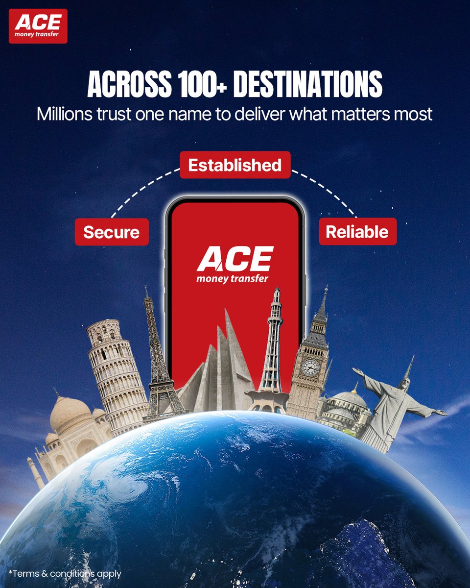 No matter the distance, what matters most always finds its way home. ❤️ 

Join millions who trust ACE Money Transfer to send money securely across 100+ destinations worldwide. 

#SendMoney #Remittance #MoneyTransfer #Fintech #GlobalTransfers