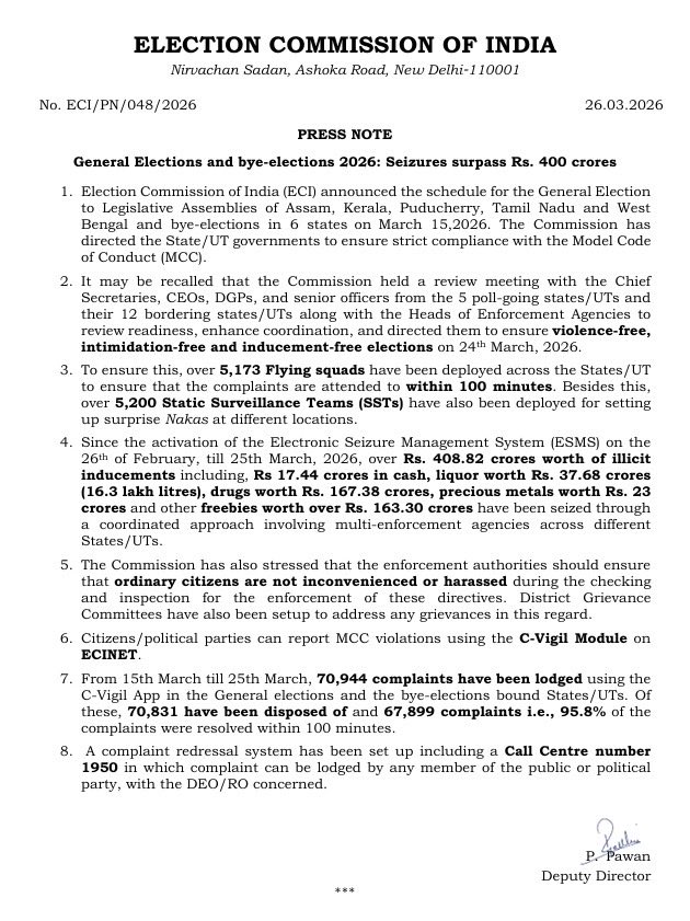 Election Commission of India tweet media