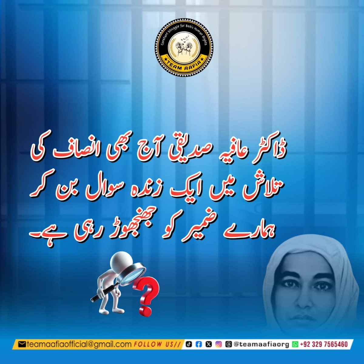 Team Aafia official tweet media