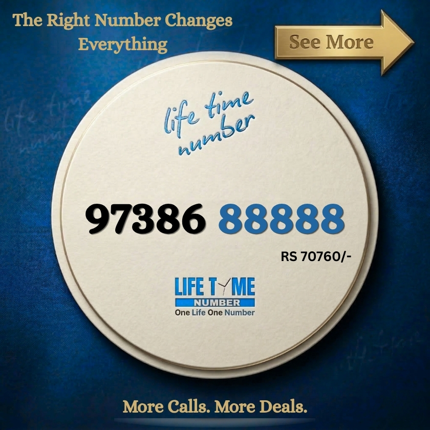 lifetime_number's tweet image. 💎 The Right Number Changes Everything

The right number isn’t just digits — it’s power, status, and first impression.

🌐 Website: lifetimenumber.com
📞 Call/WhatsApp: 9767676767 | 9363636363

#LifeTimeNumber #PremiumNumbers #VIPNumbers #FancyNumber #LuxuryIdentity