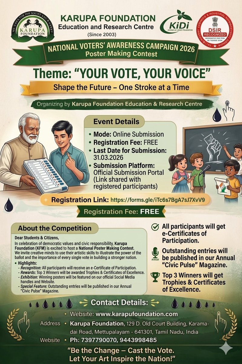 KarupaF's tweet photo. Voters Awareness Campaign https://t.co/vj6hfkUAm3