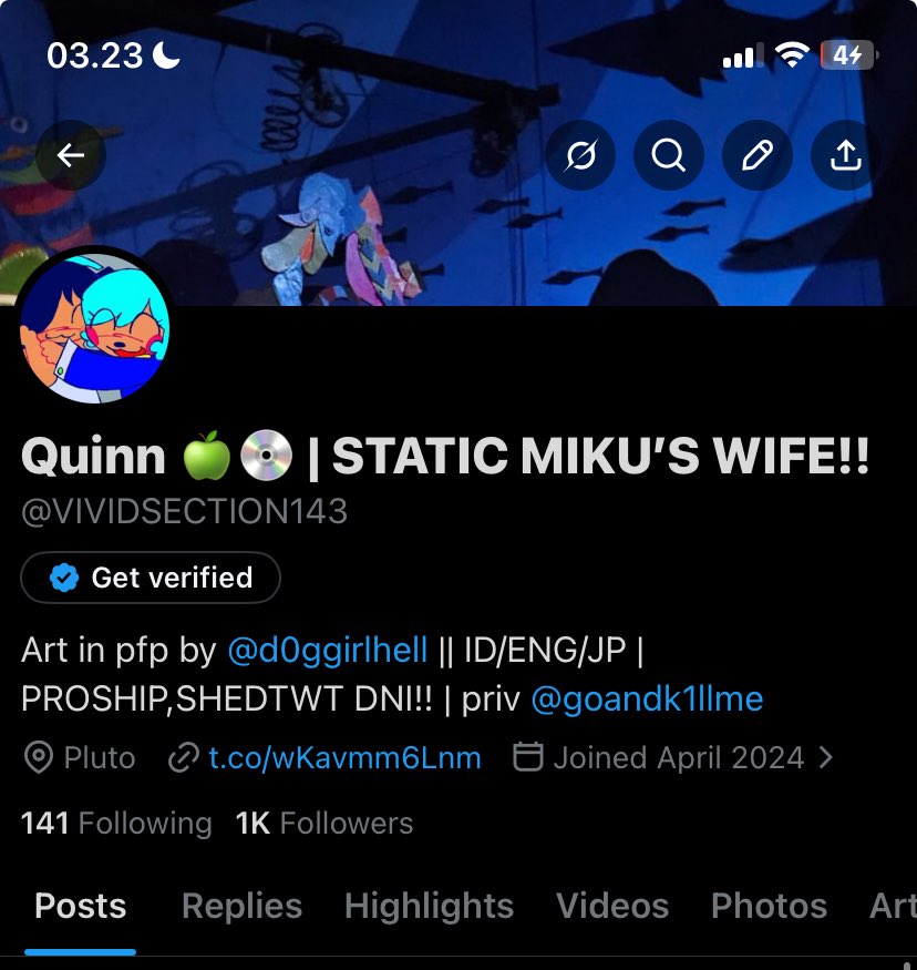Quinn! 💿📺 | Static Miku’s wife! tweet media