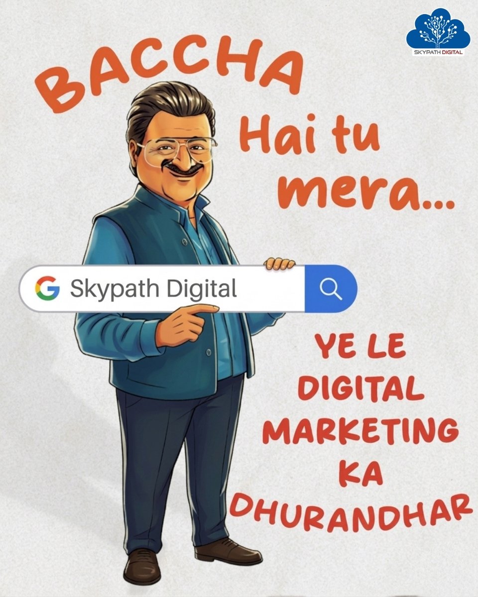 skypathdigital's tweet photo. Skypath Digital ko banao apne Digital Marketing ka Eendhan🔥🚀

#DigitalMarketing #marketingstrategy #dhurandhar2 #jameel #skypathdigital #bacchahaitumera

(Digital Marketing Agency, Marketing strategy, Baccha hai tu mera, Dhurandhar, trending, marketing service) https://t.co/gglbruUkbI