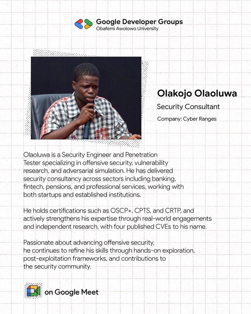 GDG OAU Cybersecurity tweet media