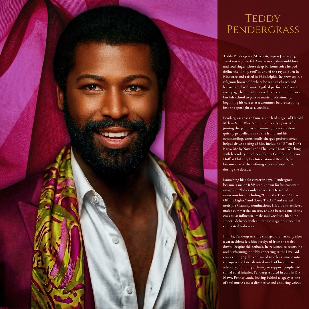 blackkudos's tweet photo. Remembering Teddy Pendergrass.  
https://t.co/hXAynZNiS2 https://t.co/E95hlUuyg8