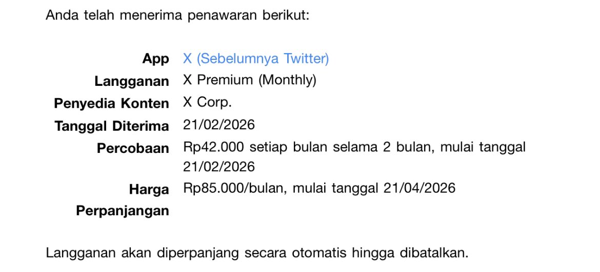 Guys ini mksdnya trial yg kemarin gue beli 2 bln kan? Dan bakal habis di 21 april?
belum maksi nih wkwkw