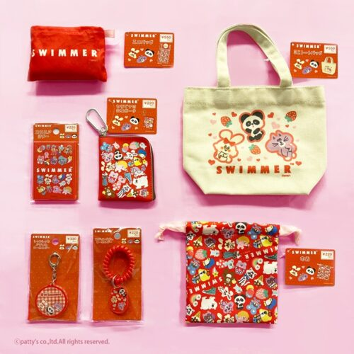 shimapatobu's tweet image. キャンドゥ『スイマー（SWIMMER）』コラボの雑貨が2026年3月末より新発売！トレーディングステッカー、ミニチャーム、ミラー、巾着、バッグも！

puchipurabu.com/cando-swimmer-…

#キャンドゥ　#スイマー　#SWIMMER　#100均　#100円　#キャンドゥ新商品

【110円（税込）】
・フレークシール