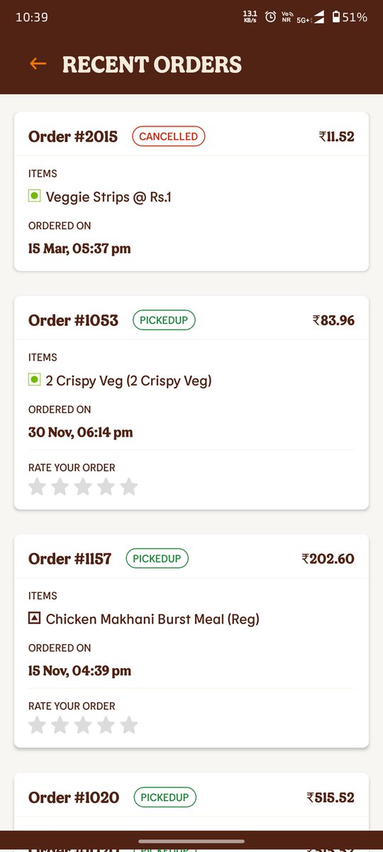 ABRoar09's tweet photo. Ordered from @burgerkingindia and my order (#2015) got automatically cancelled, but still NO refund received.
Paid ₹11.52 via UPI + 1000 crowns used neither refunded!
Already contacted support, but no resolution.
This is unacceptable.

#burgerking
#posthink 
#post
#refund #scam https://t.co/ukIB3k1tl7