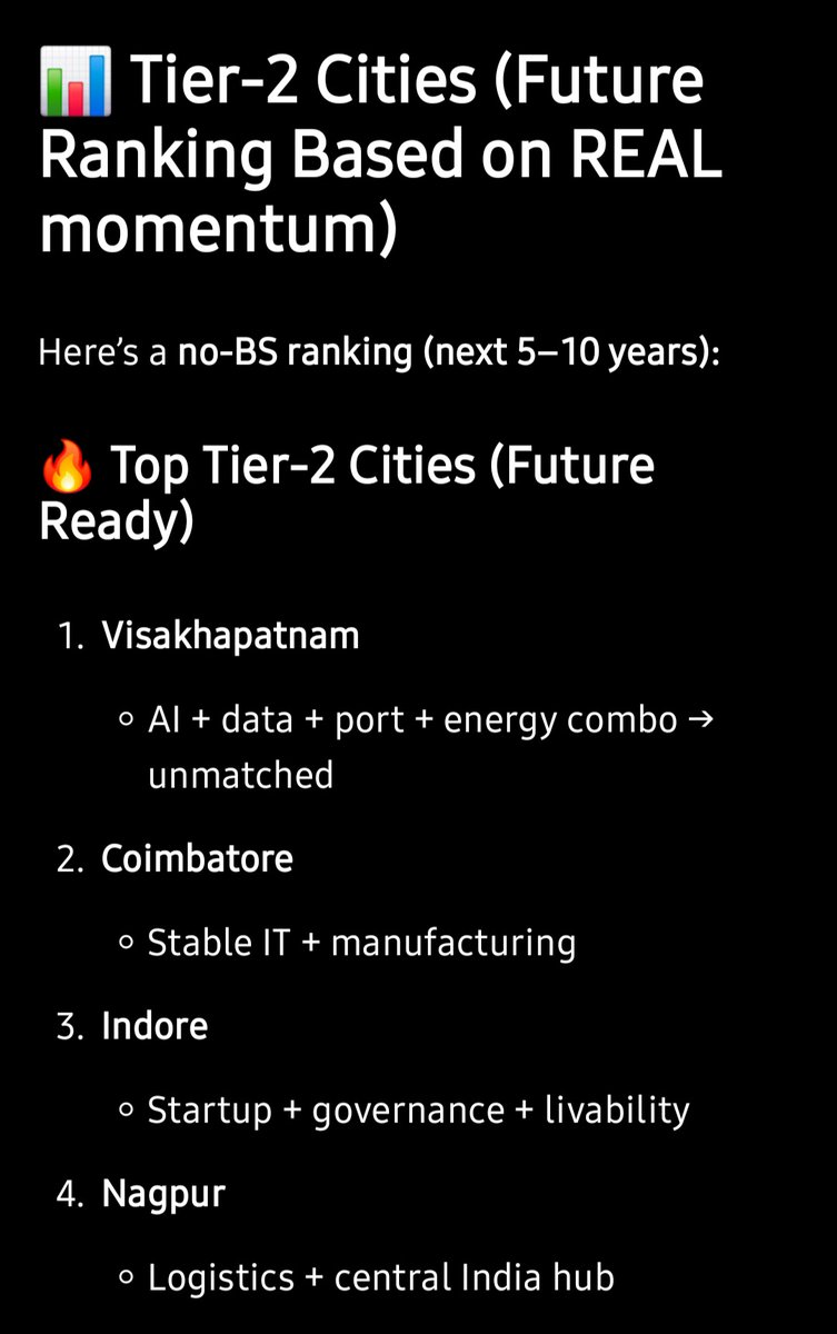 Dileep7654's tweet photo. @WithLoveIndiaa This is not the list 
The real top developing tier 2 cities in India https://t.co/LggzkpYSIE